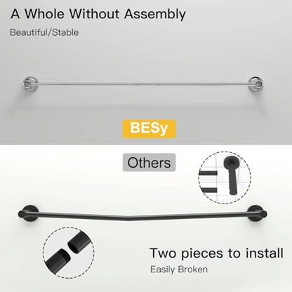 Towel Racks for Bathroom Wall Mounted Bath Towel Bar Polished Chrome | Adjustable 16-26 In, Wall Mounted Towel Holder, Stainless Steel, Rustproof, Towel Bar Rod Hanger Hardware Accessories Hotel - color: Polished Chrome