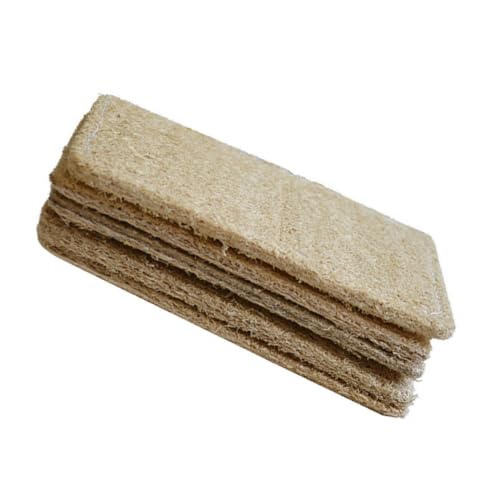 5pcs Loofah Exfoliating Brush and Shower Towel Set Made of Natural Loofah Sponge and Cloth, Expands When Wet for Lasting Use, for Home and Bathroom Bathing and Skincare