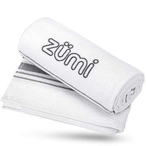 100% Cotton Quick Dry Large Travel Towel - Soft, Thin, Compact, Highly Absorbent, Lightweight Camping Towel for Beach, Gym, Bath, Shower, Swimming, Dorm, RV - White - color: Large White