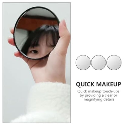 10x Magnifying Cosmetic Mirror 3pcs Set with Double Suction Cups Portable Compact Makeup Mirror for Travel and Personal Care