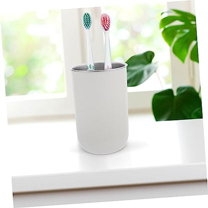 Zerodeko Daily Use Multi-Functional Toothbrush Storage Cup Stainless Steel Rinse Cup for Boys and Girls Travel-Friendly Design Space-Saving Stackable Bathroom Essential