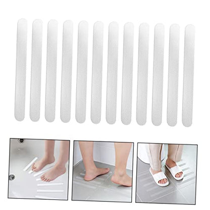 Ciieeo 12pcs Bathtub Sticker Slip Shower Sticker Skid Strips Peva Nonslip Adhesive Strips for Bathroom Safety