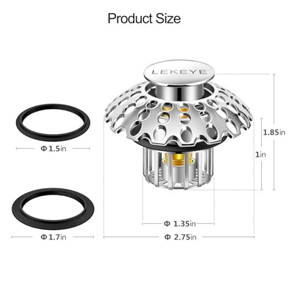 LEKEYE Tub Stopper | Shower Drain Hair Catcher | Bathroom Bathtub Plug | Pop Up Bathtub Drain Stopper for 1-1/2" to 1-3/4" Bath Drain Hole - style: 2070