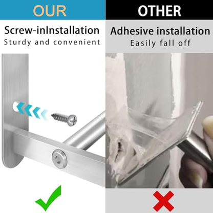 VOTZAAQ 32 in Towel Racks for Bathroom, Bath Towel Shelf with Double Towel Bar, Stainless Steel Towel Storage for Lavatory Wall Mounted, 2-Tier Towel Hanger Towel Holder, Brushed Nickel - size: 32in