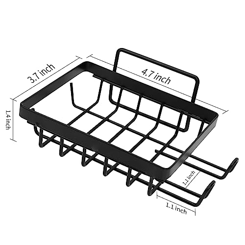 Carrie Joe Soap Holder Self Draining Soap Dish Razor Holder for Shower Wall Not Punched Easy Clean Bar Soap Holder Fit for Bathroom, Kitchen Sink - color: Charcoal Black