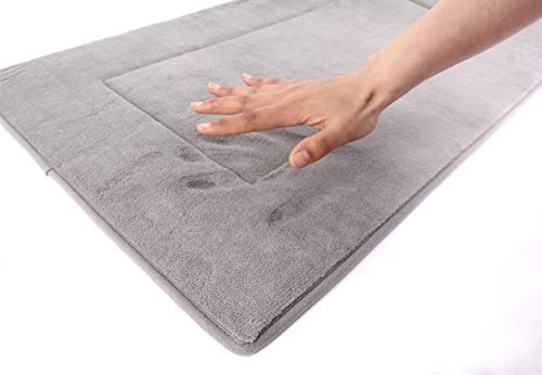 Ultra-Soft High Density Memory Foam Runner (21in x 34in) Grey - color: Grey, size: 1'9" x 2'10" (Rectangular)