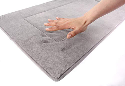 Ultra-Soft High Density Memory Foam Runner (21in x 34in) Grey - color: Grey, size: 1'9" x 2'10" (Rectangular)