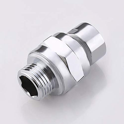 KES Shower Connector Ball Joint Shower Head Polish Chrome 16-Inch Shower Arm with Flange, PSB101-CH-SL+PSAN204-CH-UPC-NEW