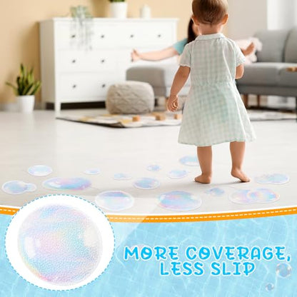 Fullhawl 30 Pcs Clear Bubble Non Slip Shower Stickers, Bathtub Safety | 30 Clear Bubble Stickers, Low Profile Design Blends With Any Bathroom, Adds Grip Protection Without Blocking Style - style: Clear Bubble