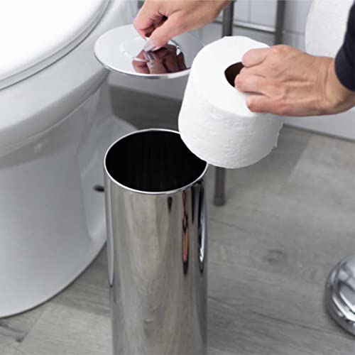 LDR Industries 167 4756CP Tahoe Canister Toilet Paper Holder With Lid, Chrome 14.6 x 7 x 5.7 inches - color: Chrome