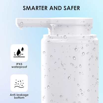 Automatic Soap Dispenser Touchless Foaming: Soap Dispenser Rechargeable for Bathroom - color: White1
