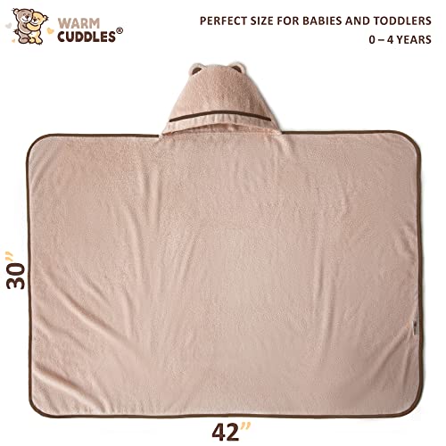 Premium Toddler Towels with Hood - Extra Soft Rayon from Bamboo Toddler Bath Towel (Beige) - color: Beige