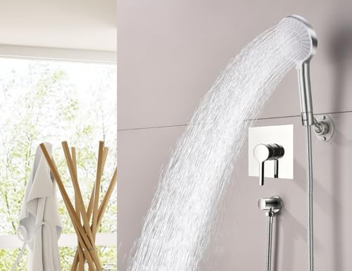 Solid Brass Adjustable Shower Head Holder Wall Mount(Brushed Nickel) | Pivot ball joint allows 360° rotation. Screw mount for secure wall installation. Fits most handheld shower sprayers. - color: Brushed Nickel
