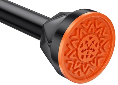 TITGIPE Black Shower Curtain Rod 32-80 Inches, No Drilling Tension Curtain Rod, Rust Proof Adjustable Spring Rods for Bathroom and Window, Stainless Steel - color: black, size: 32-80 inches