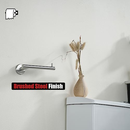 JQK Toilet Paper Holder, 5 Inch 304 Stainless Steel Tissue Paper Dispenser, Brushed Nickel Wall Mount 2 Pack, TPH100-BN-P2 - color: Brushed, size: Bar(2 Pack)