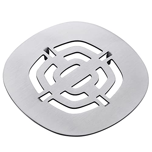 Bropury Easy-to-Install Snap-in Stainless Steel Shower Strainer Shower Drain Grid (Brushed Nickel) - color: Brushed Nickel