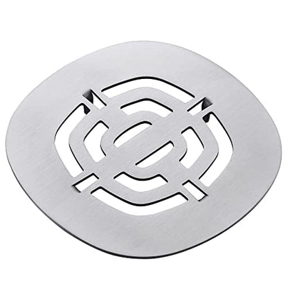 Bropury Easy-to-Install Snap-in Stainless Steel Shower Strainer Shower Drain Grid (Brushed Nickel) - color: Brushed Nickel