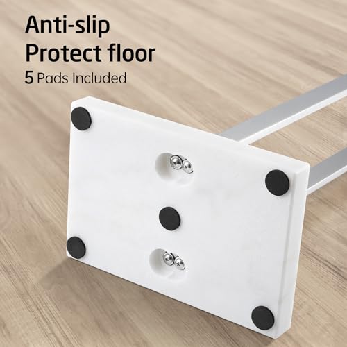 KES Standing Towel Rack with Marble Base, 2-Tier 33” H Polished Silver | Heavy Weighted Base, SUS304 Stainless Steel, Anti-rust, Freestanding, Bathroom Floor, Fits Bath Towels & Hand Towels, BTH217 - color: Polished Silver, size: 33” H (2-tier)