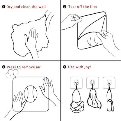Adhesive Wall Hooks for Hanging Heavy Duty Towel Coat Hooks | Waterproof Transparent Hook for Bathroom Shower Kitchen Keys Door Outdoor Home Improvement Utility Hook 20 Pack - size: Medium Hooks - 20 Pcs