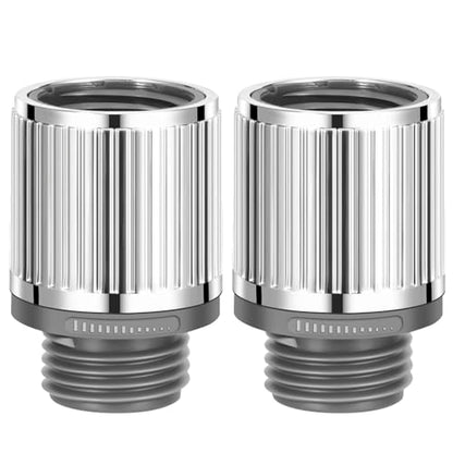 MAAYAYA 2-Pack Shower Flow Control Valve, Rotating Body, Chrome | MAAYAYA 2-pack chrome valves; rotate body to adjust flow; screw-mount; fits handheld showers & bidet sprayers; leak-free - color: Silver