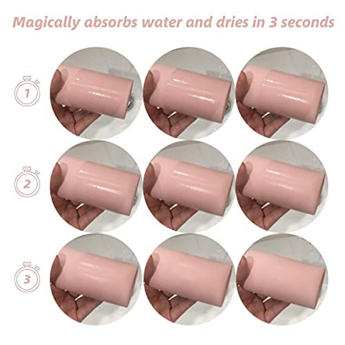 Handmade Diatomite Drying Stone Toothbrush Holder Stand (Pink) | Modern Ceramic-Look Cup, Quick Drying Electric Toothbrush, Toothpaste, Razor, Comb Organizer for Bathroom Countertop - color: Pink