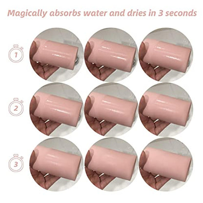 Handmade Diatomite Drying Stone Toothbrush Holder Stand (Pink) | Modern Ceramic-Look Cup, Quick Drying Electric Toothbrush, Toothpaste, Razor, Comb Organizer for Bathroom Countertop - color: Pink
