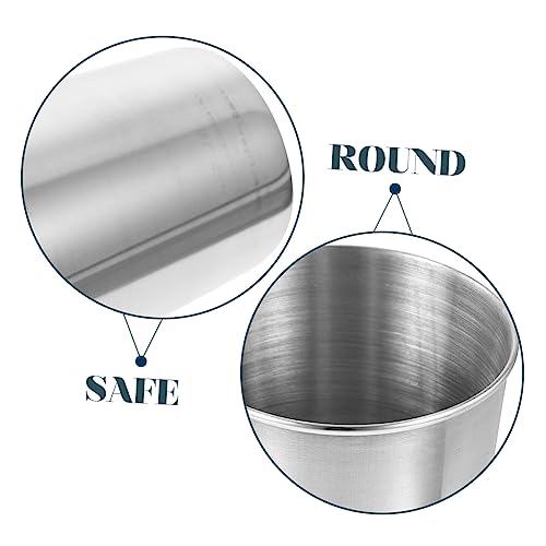 VALICLUD Stainless Steel Tumbler Cup Silver Gargle Cup for Bathroom Multi Use Beverage Holder for Water Juice and Soda Easy to Clean Drinkware - size: 8.50X6.00X6.00CM