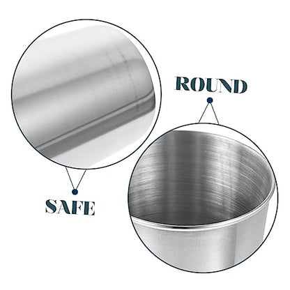VALICLUD Stainless Steel Tumbler Cup Silver Gargle Cup for Bathroom Multi Use Beverage Holder for Water Juice and Soda Easy to Clean Drinkware - size: 8.50X6.00X6.00CM