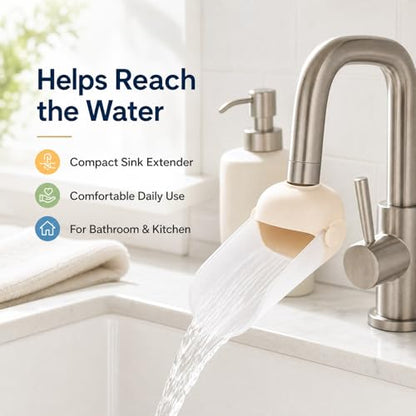 Faucet Extender for Toddlers, Sink Extender for Bathroom & Kitchen,Tap Extension for Easy Hand Washing(Apricot) - color: Apricot