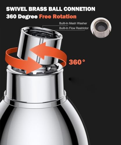 High Pressure Shower Head 3 Inches Showerhead Chrome with Adjustable Swivel Joint Best Pressure Boosting Wall Mount Fixed Bathroom Showerhead For Low Flow Showers Anti-clog leak 1.8 GPM DOE CEC - color: 1Pcs