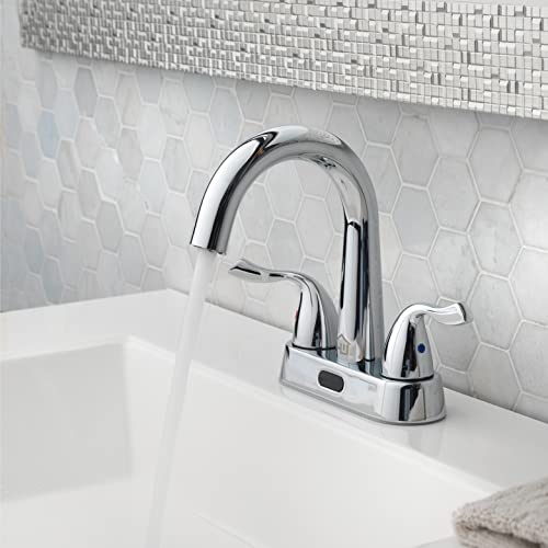 Homewerks 26-B423S-HW Two-Handle 4" Centerset Touchless Chrome Bathroom Faucet - color: Chrome