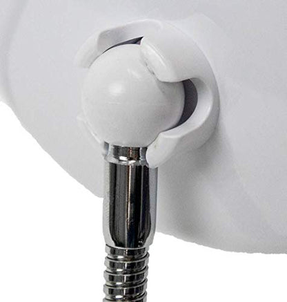 5 STAR SUPER DEALS 10x Magnifying Suction Cup Mirror with 14 LED Lights - 6.5" Bathroom Makeup Vanity Mirror with Adjustable Light, 360 Rotating Flexible Gooseneck & Power Lock