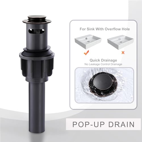 Bathroom Sink Faucet Oil Rubbed Bronze, 4 Inch Centerset Bathroom Faucet | ALEASHA 2 Handles Vanity Faucet with Pop Up Drain Stopper, RV Lavatory Vanity Faucets with Aesthetic Appeal - color: Oil Rubbed Bronze