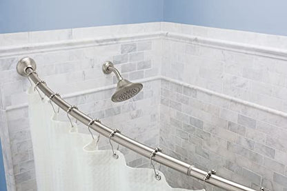 Moen SR2100BN Shower Curtain Rolling Rings, Pack of 48, Brushed Nickel - color: Brushed Nickel, size: 0.4 (Pack of 4)
