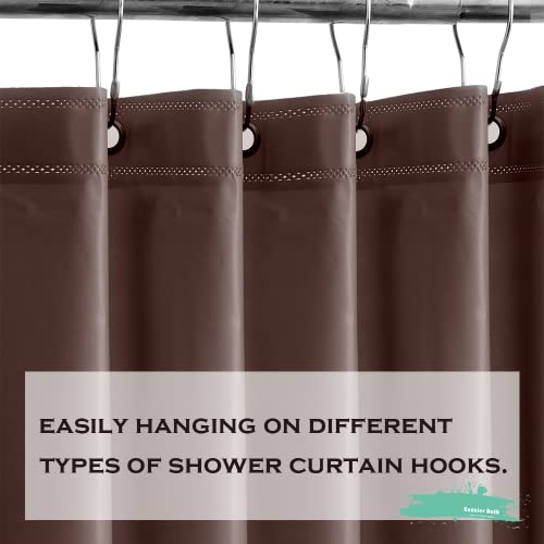 Chocolate Plastic Shower Curtain Or Liner, 72x72 Inch Lightweight Brown Plastic Bathroom Shower Showroom Inner Curtain with Rustproof Metal Grommet Holes and Weighted Magnets - color: C03-chocolate, size: 72"W x 72"L (Pack of 1)