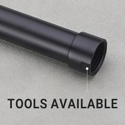 Black Shower Arm 4-Inch Straight Extension Arm for Rainfall Shower Head Stainless Steel, Female to Male NPT 1/2 Inch, Matte Black - color: Black, style: 4-Inch
