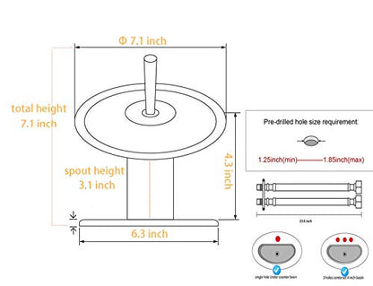Waterfall Bathroom Sink Faucet Glass Spout Chrome One Handle Single Hole | Basin Vanity Bathroom Faucet Deck Mount with Cover Plate - color: Chrome, size: Short Design