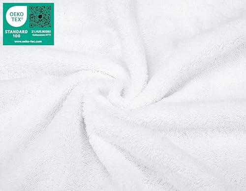 American Soft Linen 100% Cotton Luxury Turkish Towels, 4 PC Washcloth Set | Soft Absorbent Quick Dry OEKO Tex Standard 100 Certificated Durable Machine Washable Premium Hotel Quality - color: Bright White, size: 13"x13"