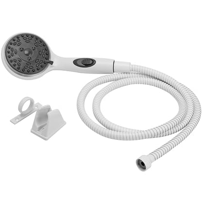 Dura Faucet DF-SA432K-WT RV Handheld Shower Wand Hose Kit (White) | Eco on/off switch pauses flow to save water in tight showers. Fits standard RV shower hoses. - color: White, size: Wand & Hose Kit
