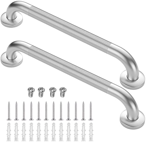 2 Pack 18 Inch Grab Bars for Showers Anti Slip Shower Grab Bars for Seniors | Stainless Steel Shower Handle Handicap Grab Bars Elderly Senior Assist Bathroom Saft Handle for Shower Bench ,Waterproof - size: 18 Inch