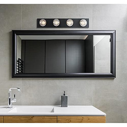 Westinghouse 6117600 Traditional Four-Light Indoor Vanity Light Fixture, Matte Black - color: Matte Black, size: 4-Light