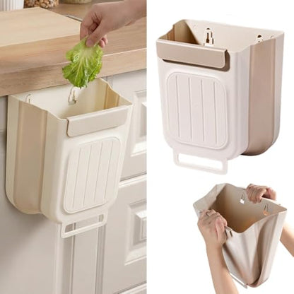 Foldable Hanging Trash Can, 6/11 L Kitchen Compost Bin for Under Sink, Plastic Wall-Mounted Garbage Can for Household, Office and Outdoors (Large-11L) - color: Large-11L