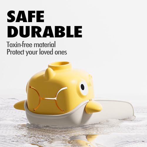 2 Pack Faucet Extender for Toddlers Universal Sink Extension with Water Wheel to Kids Fun Hand Washing Yellow - color: Yellow