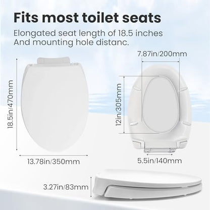 Toilet Seat Compatible with TOTO Transitional SoftClose SS114#01 Elongated Soft Close SEAT for SS237 247 SS224 SS117 SS204 SS154 SS214 Toilet Seat Replacement Parts