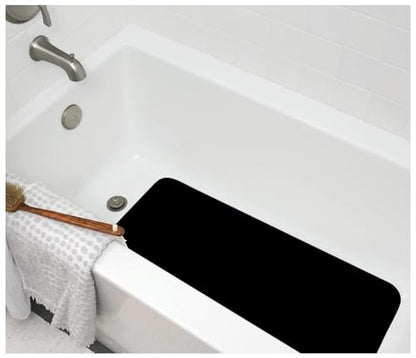 Home Expressions Deluxe Bathtub Mat Non Slip, Soft Foam Bath Mats for Bathroom Tub, Bathtub Mat with Drain Holes, Suction Cups- 36” X 17” (Black) - color: Black