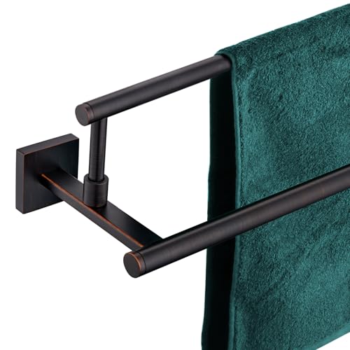 KOKOSIRI Towel Bars 32-Inch Bathroom Towel Holder Oil Rubbed Bronze Double Bath Towel Racks Wall Mounted Stainless Steel B5009ORB-L32 - color: Oil Rubbed Bronze, size: 32-Inch