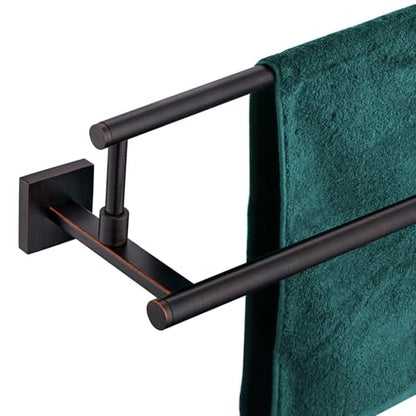 KOKOSIRI Towel Bars 32-Inch Bathroom Towel Holder Oil Rubbed Bronze Double Bath Towel Racks Wall Mounted Stainless Steel B5009ORB-L32 - color: Oil Rubbed Bronze, size: 32-Inch