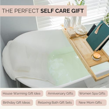 Bathtub Tray and Full Body Bath Pillow Set - Foldable Bath Tray for Tub and Full Body Bath Cushion for Ultimate Relaxation - Perfect Self Care Gift, Bath Accessories for Women, Spa Gifts for Women. - style: Foldable Bath Tray and Full Body Bath Pillow Set