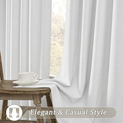 RAIN CITY Snow White Blackout Curtains 2 Panels Set 63 Inches Long 50x63 | Back Tab Rod Pocket Pleated Track Curtains Short Kids Bedroom Classic Curtain Drapes - color: Snow White, size: 50"W x 63"L (Pack of 2)