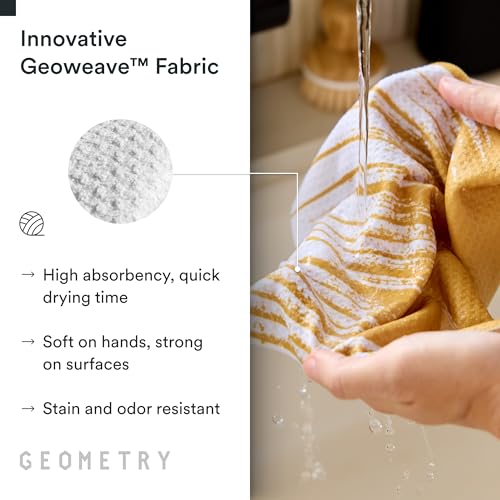 GEOMETRY Kitchen Dish Cloths - Quick Dry Dishcloths for Kitchen - Premium Dish Rags with Geoweave - 3-Pieces This and that - color: Harvest, style: Dishcloth
